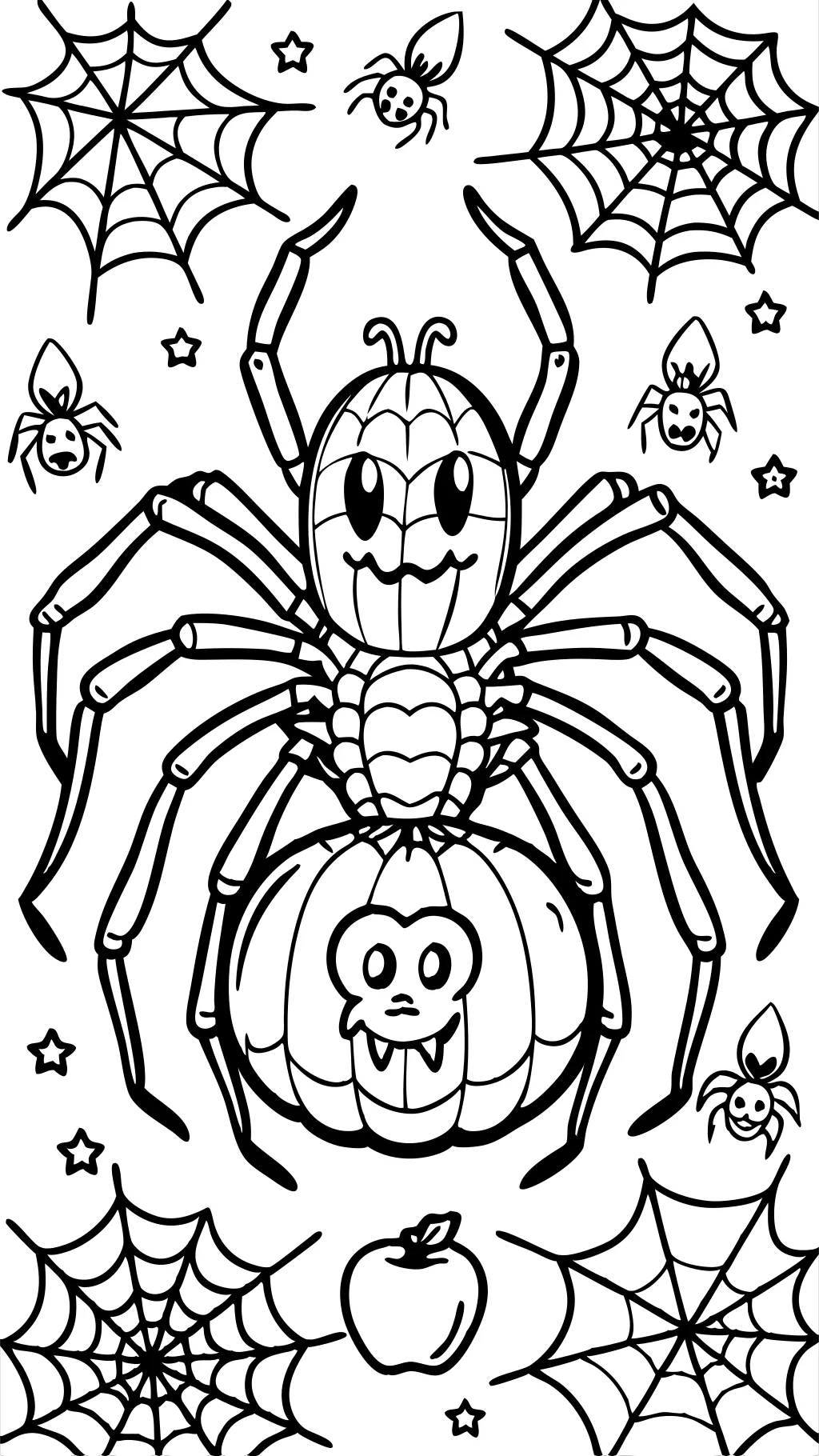 Páginas para colorear de Halloween Spider